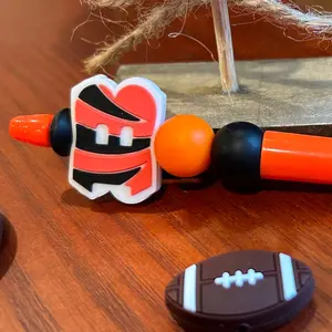 Beaded Cincinnati Football Pen Plastic
