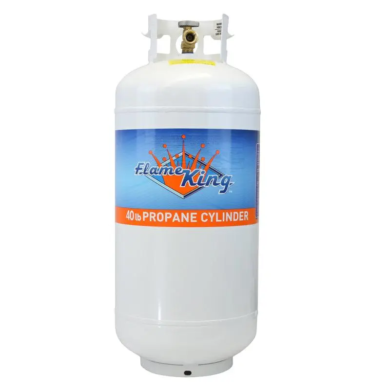 Flame King 40LB EMTPY Steel Propane Tank LP Cylinder with OPD Valve for Grills and BBQs, and Outdoor Cooking Activities