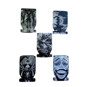 "The Notch" The Shadow Army Fantasy Laser Engraved RFID EDC Slim Metal Aluminum Wallet Anime Gift Otaku Accessory Dragon Design Anti-Theft Protection