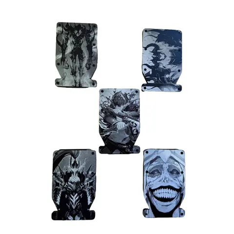 "The Notch" The Shadow Army Fantasy Laser Engraved RFID EDC Slim Metal Aluminum Wallet Anime Gift Otaku Accessory Dragon Design Anti-Theft Protection