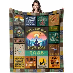 Yoga Gifts for Women, Gifts for Yoga Instructor Teacher, Yoga' Blanket 60"X50", Ideal Gifts for Yoga' Lover, Pilates Lover's Gift for Women, Yoga's Lover Blanket