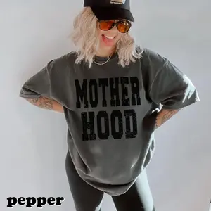 Mother Hood Shirt Comfort Colors Trendy Mama Tshirt Mom Life Tee Oversized Graphic Mom T-shirt Motherhood Shirt Cool Mom Club Rad