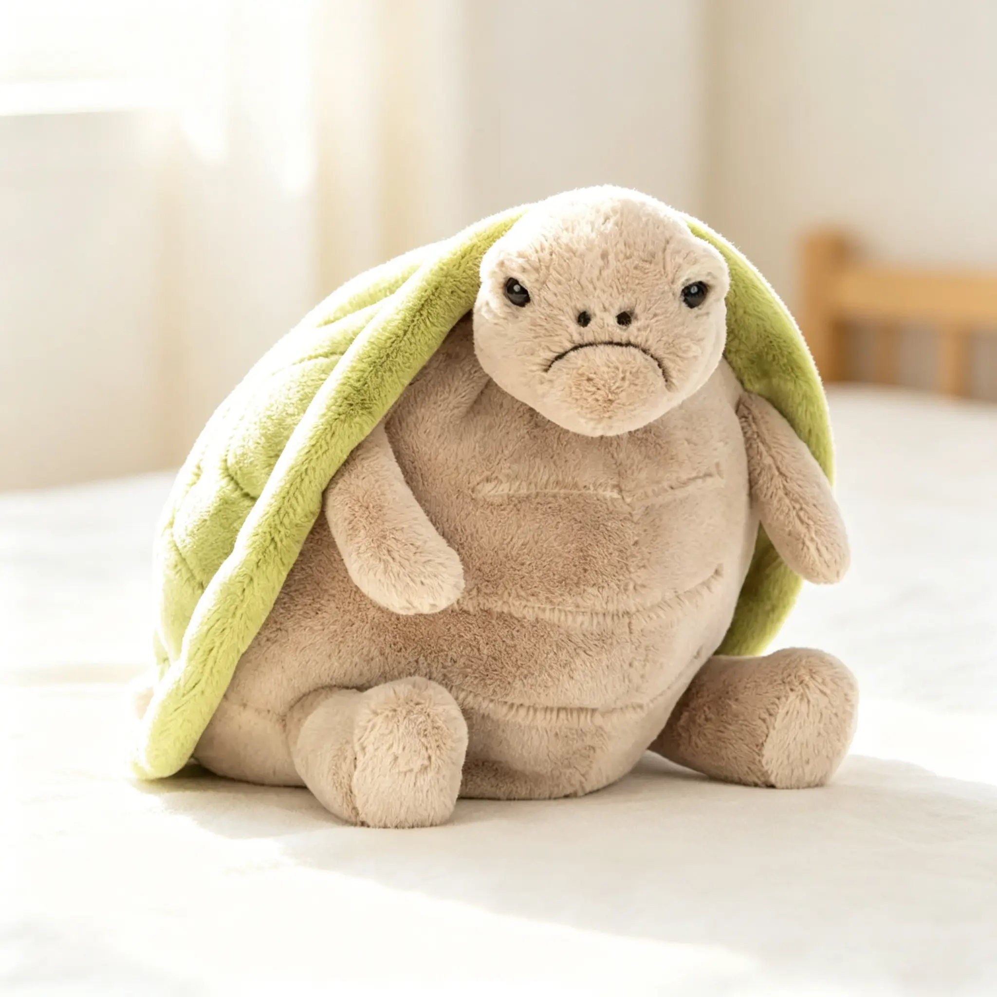 Timmy Grumpy Turtle Weighted Emotional Support Plush Pillow, Viral Calming Stuffed Doll for Anxiety, Lovely Decor & All-Age Universal Kid Gift