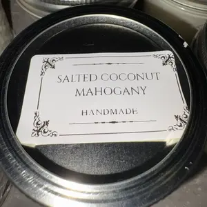 Homemade Salted Coconut Mahogany Candle