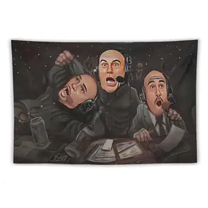 The U-F-C Announcer Crew Reaction Joe Rogan Banner Flag Wall Art Hanging,For Decorate Clubs Concerts Bars University room decor