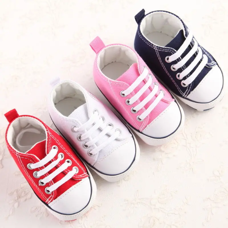 Prewalker Shoes for Baby Girls, Printed High-Top Canvas Casual Flats with Soft Anti-Skid Sole, Toddler Footwear Ages 0-18 Months, Baby's Footwear, Soft Prewalker, Printed Pattern, Soft Flexible