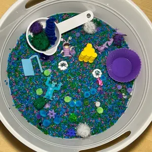 Monster Inc sensory play Colored Rice Play Kit - Engaging Sensory Activity for Kids