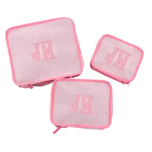 Seersucker Packing Cube Set - Applique