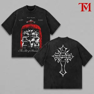 Retro Lady G Mayhem Tour Washed T-Shirt Featuring "Art of Personal Chaos" Design for Pop Diva Fans