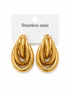 18k Gold-Plated Stainless Steel Knot Earrings