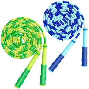 Jump Rope for  Girls and Boys, Soft Beaded Jump Ropes, Adjustable Skipping Rope, -Free Segmented Rope for  and Women Men Adults Exercise, Keeping Fit,  - 9.2Ft