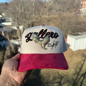 GORRA GALLERO “ No Gallo No life” BEIGE/ROJ