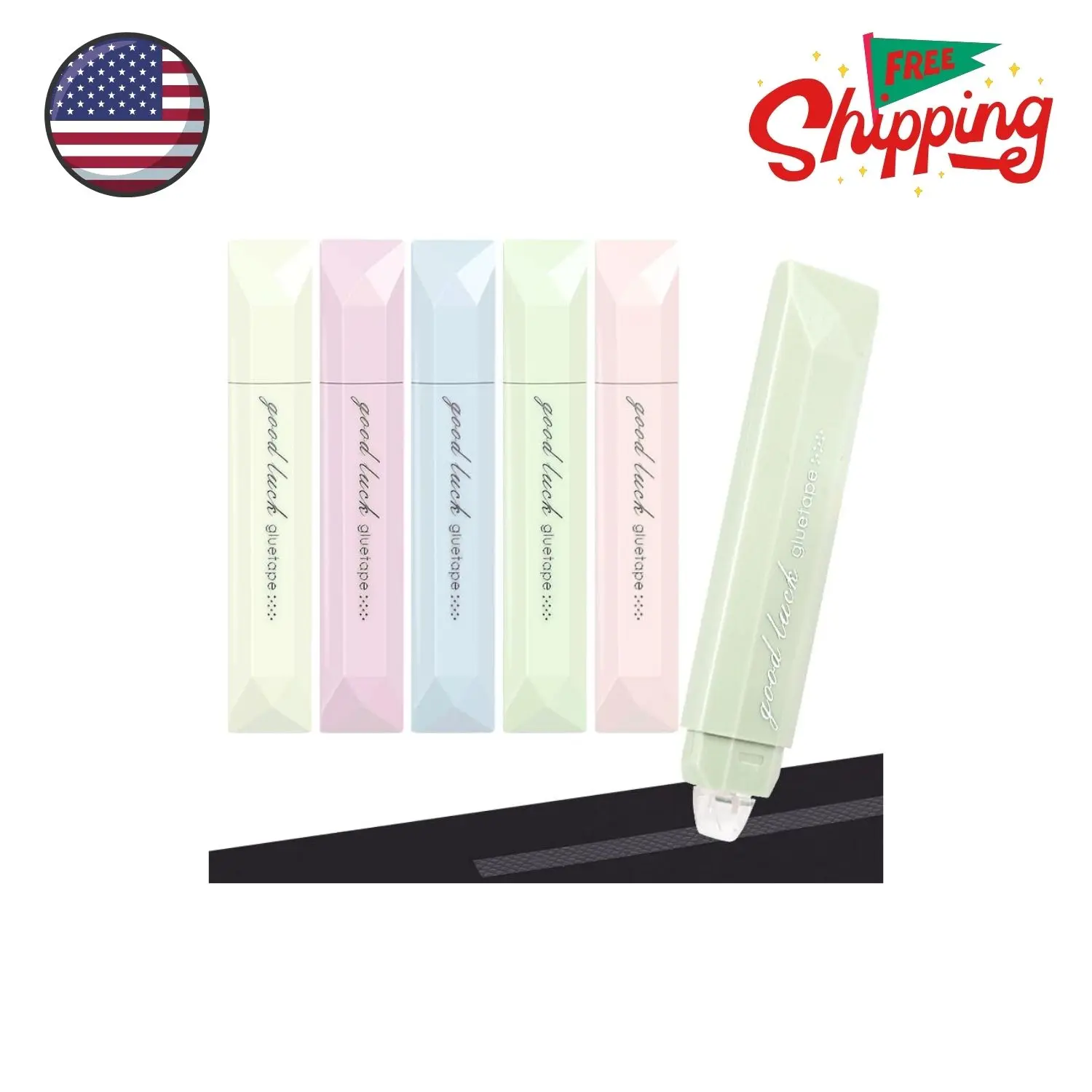 Scrapbooking Double Sided Tape Roller, 5-Pack Craft Adhesive Glue Runner