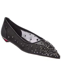 Christian Louboutin Miss Z Mesh & Leather Flat