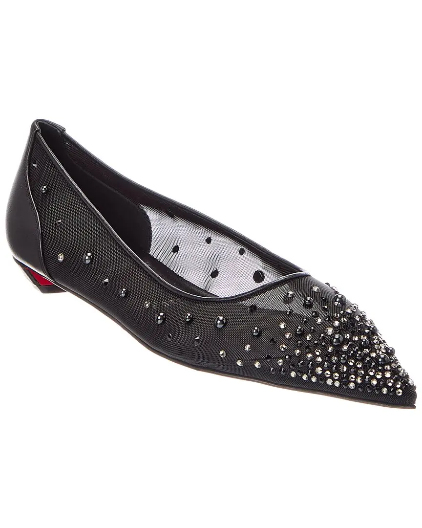 Christian Louboutin Miss Z Mesh & Leather Flat