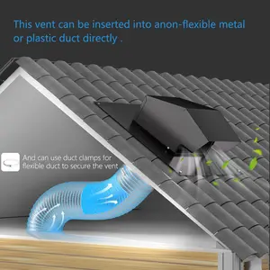 Removable Roof Vents Roof Dryer Vent Cap Durable Construction Easy Installation Kitchen Exhaust Vent Cap Accessories