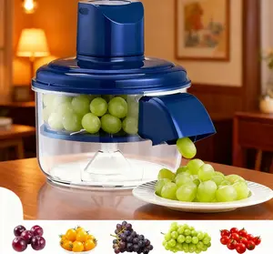 Portable Automatic Electric Peeler – Grape Peeler, Electric Garlic Peeler, Multi-functional Fruit & Vegetable Rotating Peeler (Blue) for Kitchen