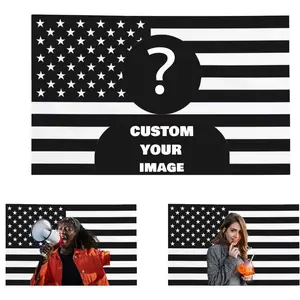 Custom America Flag 40x60 inch Personalized Polyester Tapestry Poster for Clubs Concerts Bars University Dormitories Living Rooms Bedrooms Decoration Full-width Single-sided Print