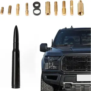 Black Car Bullet Antenna: Fits Ford, Chevrolet, GMC, SUVs, Trucks & Most Autos.Premium Copper & Aluminum Accessories car bullet antenna