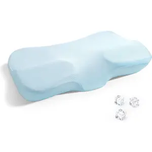 AM AEROMAX Cooling Cervical Memory Foam Pillow, Contour Pillows for Neck and Shoulder Pain Relief, Ergonomic Head Support Sleeping Pillow for Side and Back Sleepers.
