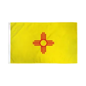 3x5ft DuraFlag Nylon New Mexico Banner with Brass Grommets, 4-Stitching, Bold Colors - Indoor/Outdoor Home & Festive Party Backdrop Supply