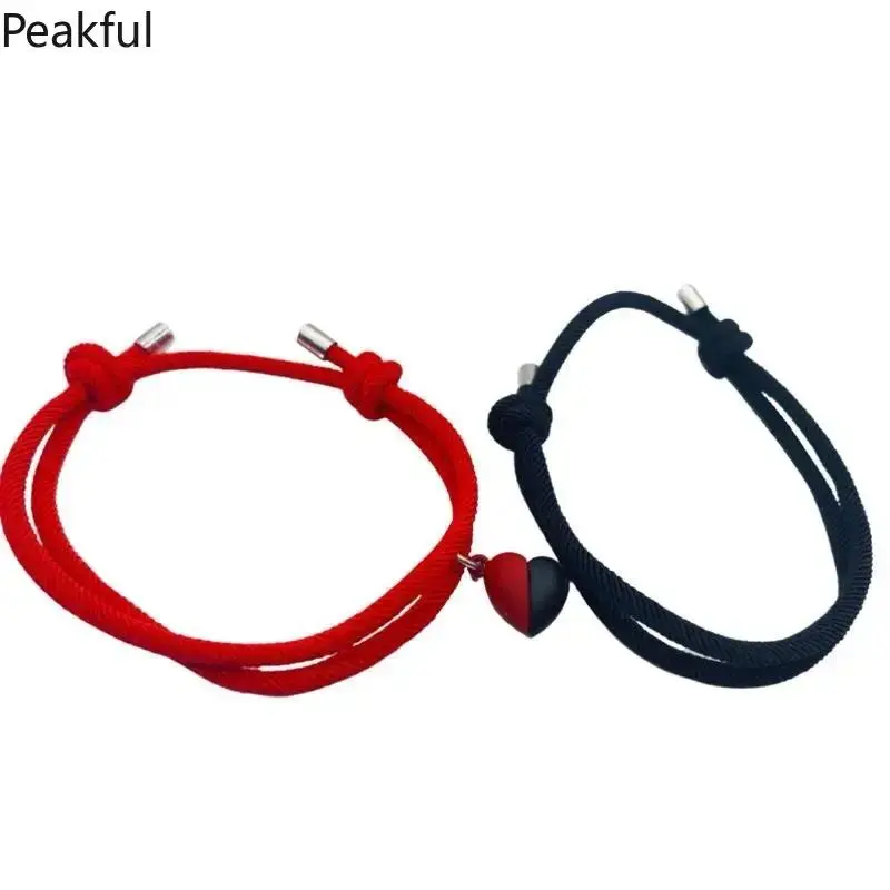 Casual Heart Design Couple Bracelet Set, Popular Matching Friendship Wrist Accessories, Versatile Unisex Jewelry with romantic supportive meaning, durable wearable structure ,  best friend bonding gifts and everyday decorative wrist wear