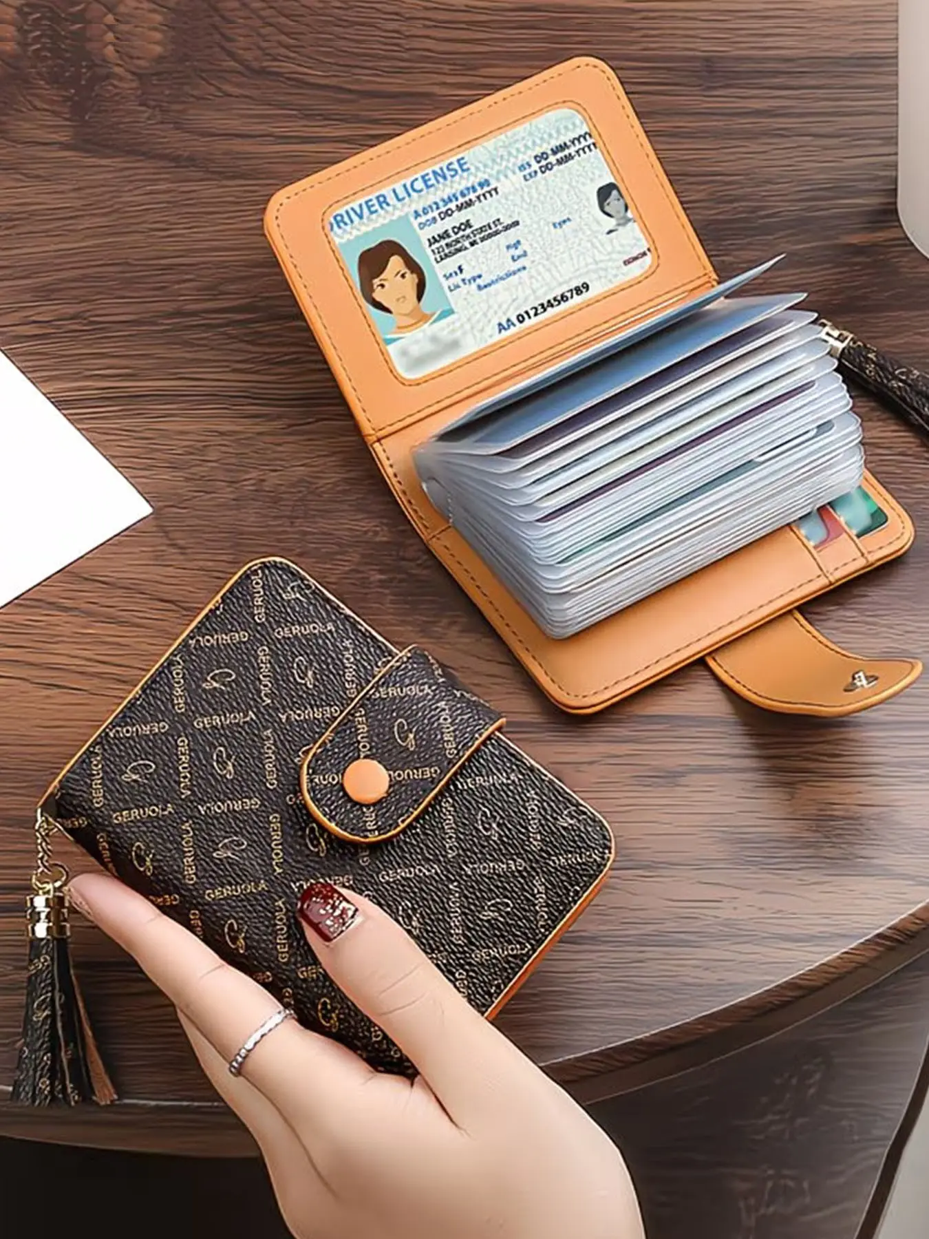 Fashionable Women's Card Holder Organizer with 20 Slots, Credit Card Holder, Small Multi-Card Wallet, ID Document Case, Perfect Gift for Valentine's Day, Christmas, Thanksgiving