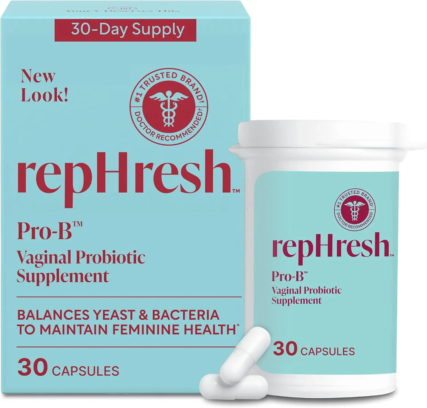 Vaginal Probiotic Supplement for Women | Balances Yeast & Bacteria to Maintain Feminine Health | Daily Oral Capsules for Intimate Flora & pH Balance Support | Women's Daily Care | 30 Count 1 Month Supply