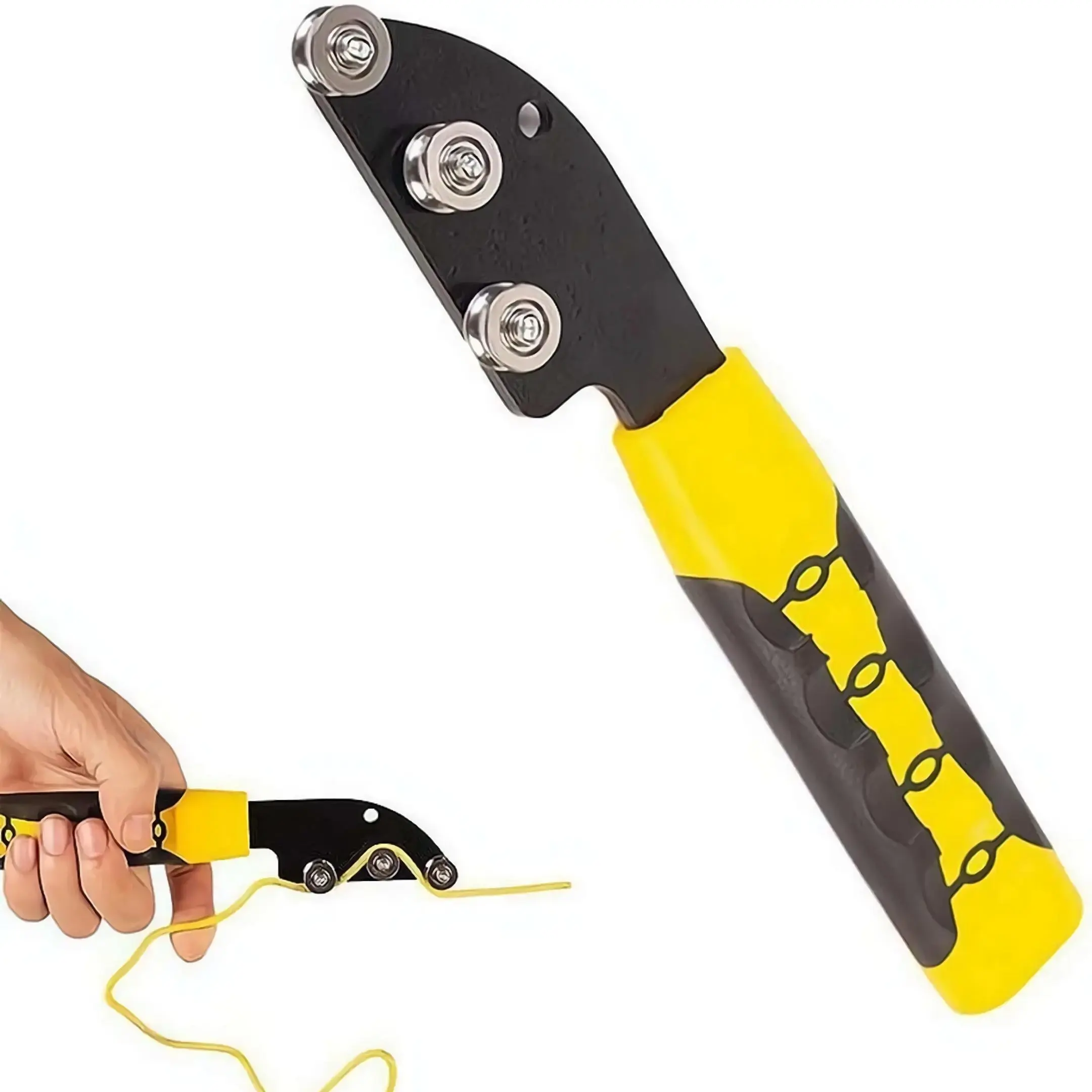 Stainless Steel Cable Straightener Tool - Professional Manual Untwisting & Bending Device for Electricians, HVAC & Telecom Projects