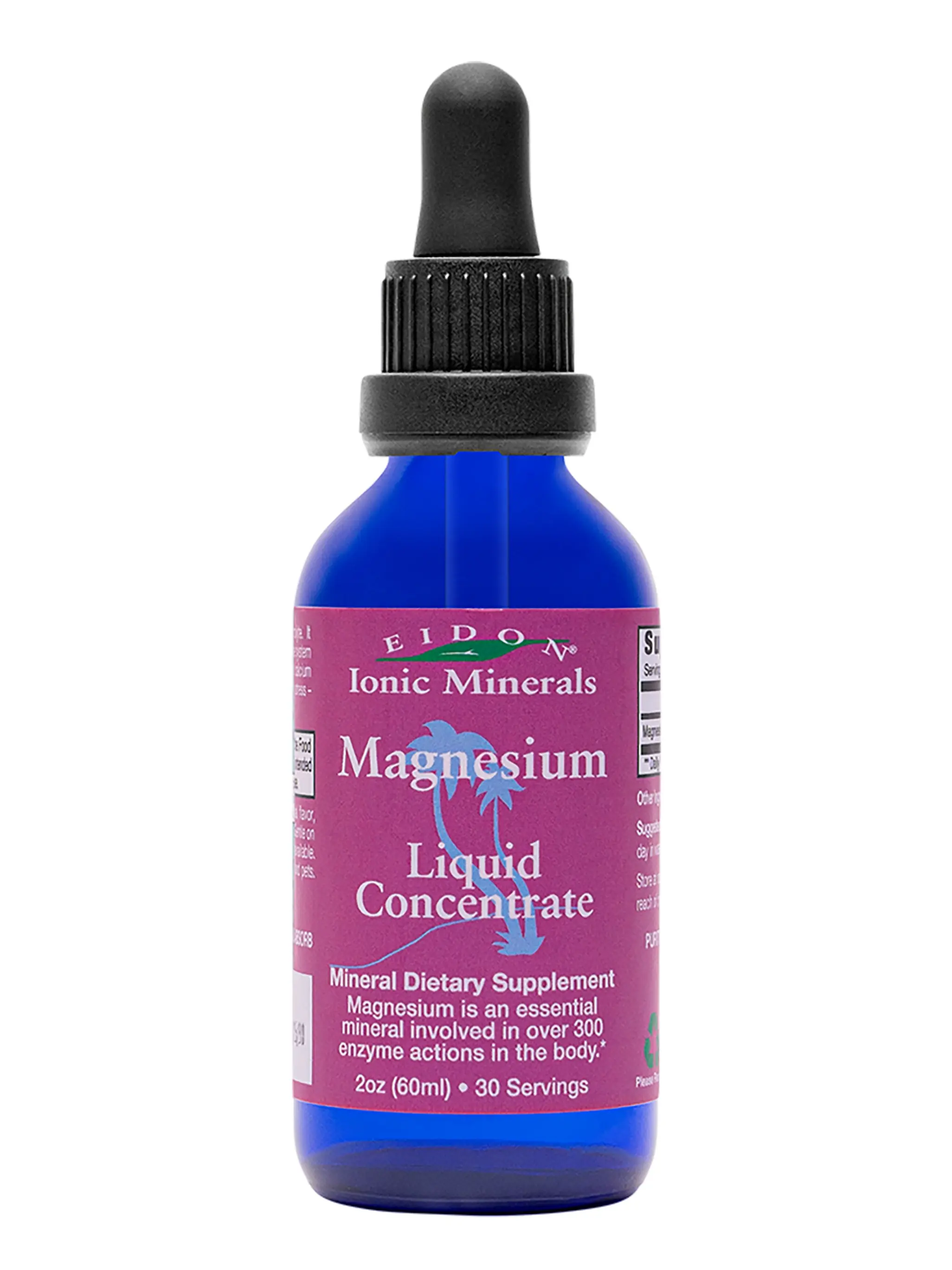 Eidon Ionic Minerals Liquid Magnesium 2oz Concentrate Supplement Gluten Free GMO Free Dairy Free Dietary Edible Fitness Health Muscle Healthcare calm sleep aid women