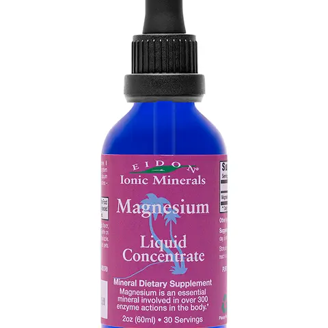 Eidon Ionic Minerals Liquid Magnesium 2oz Concentrate Supplement Gluten Free GMO Free Dairy Free Dietary Edible Fitness Health Muscle Healthcare calm sleep aid women Calcium Vitamin