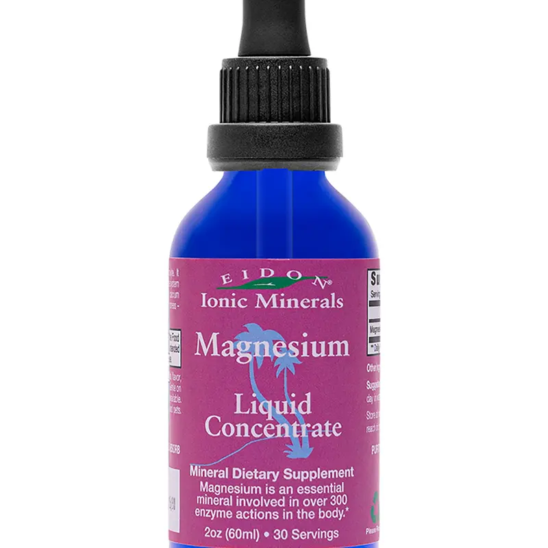 Eidon Ionic Minerals Liquid Magnesium 2oz Concentrate Supplement Gluten Free GMO Free Dairy Free Dietary Edible Fitness Health Muscle Healthcare calm sleep aid women Calcium Vitamin