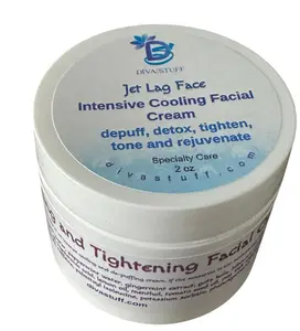 	Diva Stuff Jet Lag Face Intensive Cooling Facial Cream, Depuff, Detox, Tighten, Tone and Rejuvenate , 2 oz