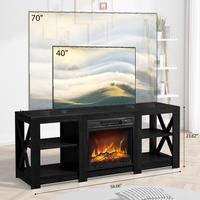 Black (with 18-inch electric fireplace)