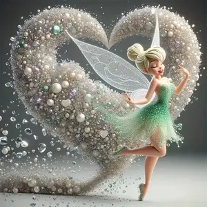 5D Diamond Arts Colorful Painting Kit, Winged Girl Pattern DIY Diamond Arts Colorful Painting without Frame, Handmade Art Craft for Home Decor, Diamond Painting Kits