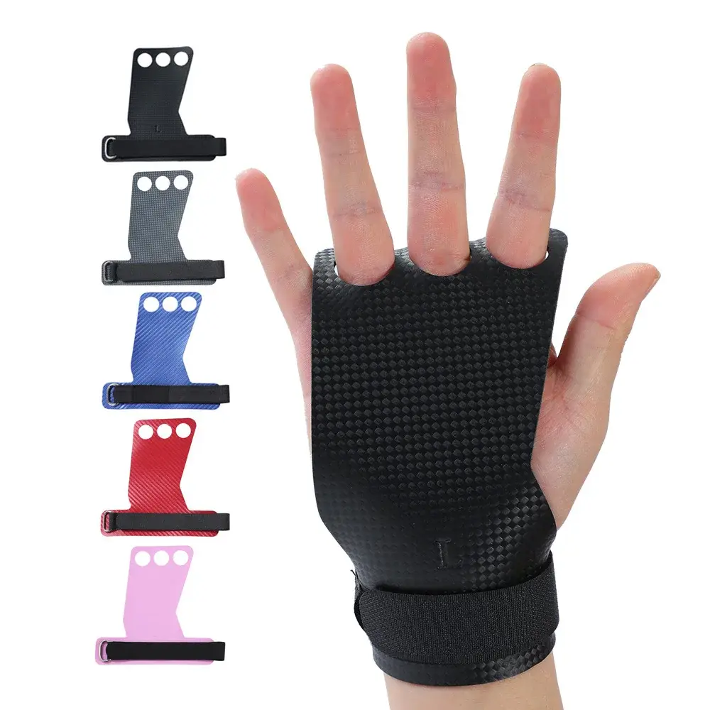 Carbon Gymnastics Hand Grips Weightlifting Workout Gym Gloves Palm Protection for Kettlebell Pull up Gymnastic Crossfit Grip NONE