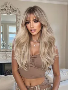 20 Inch Curly Full Head Synthetic Wig, Natural Look for Women, Versatile Style for Daily Wear, Comfortable Fit, Synthetic Machine Wigs