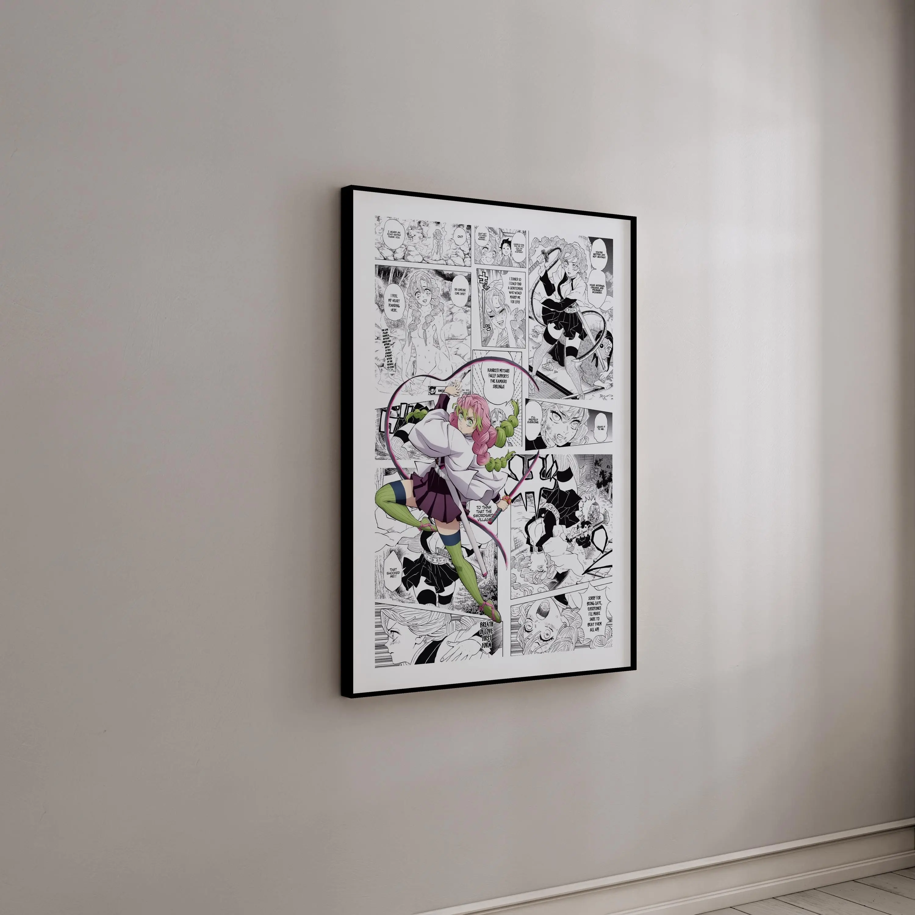 Demon Slayer Manga Poster - Mitsuri Kanroji - Curated Manga Panels