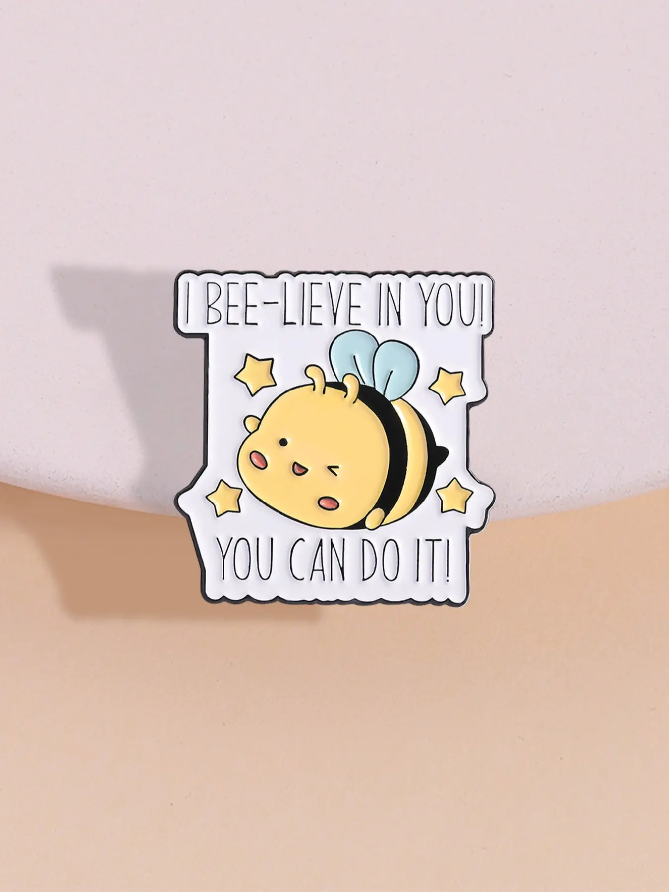 Inspirational Bee Badge I Bee-Lieve in You! Cute Bee Design, Motivational Gift for Teachers and Students, Perfect Pin for Exam Season, Unisex, Fashion Accessory Clip, Shaped Badges, Alloy Brooch Pin, Lapel Pin