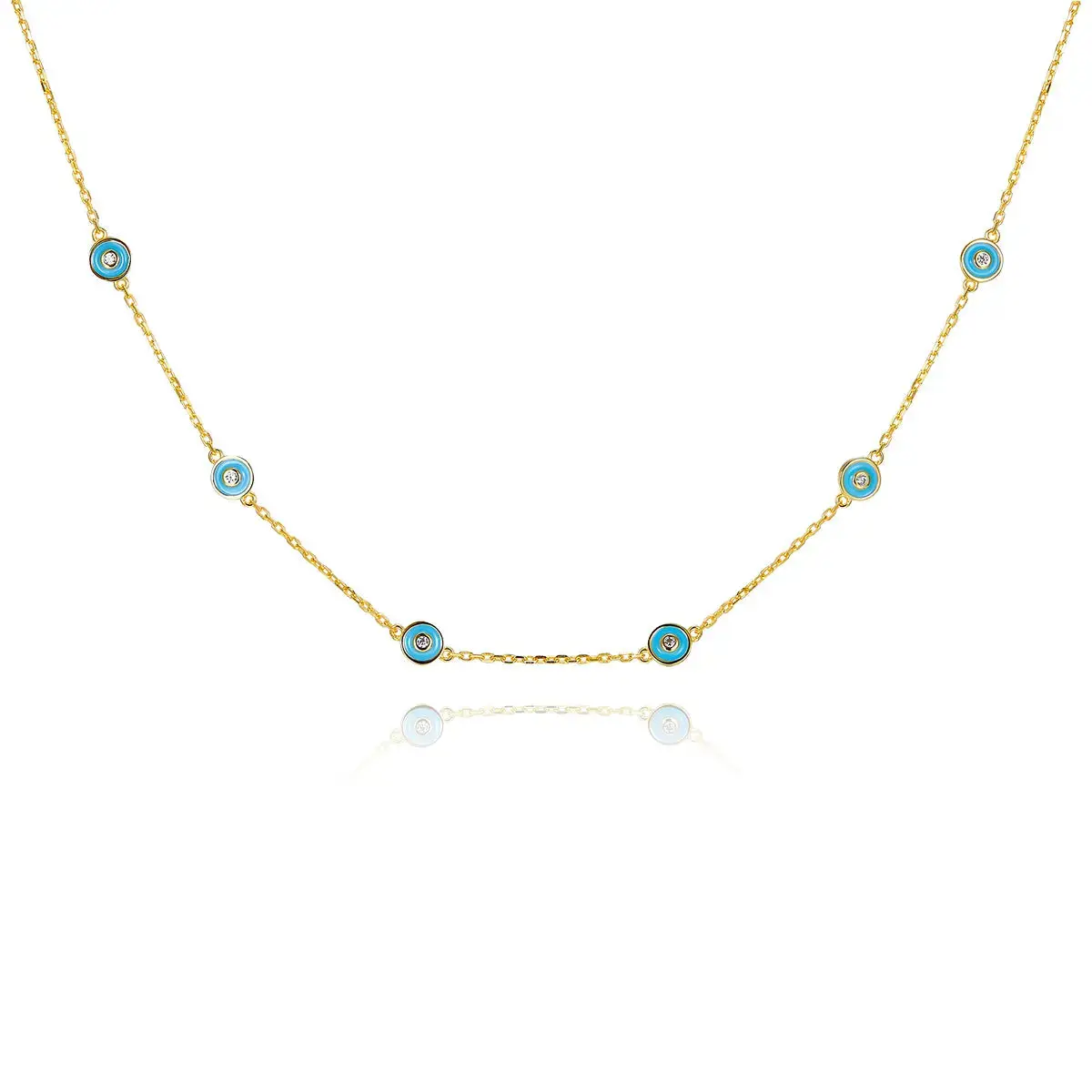Petit Bubble Necklace in Sky Blue