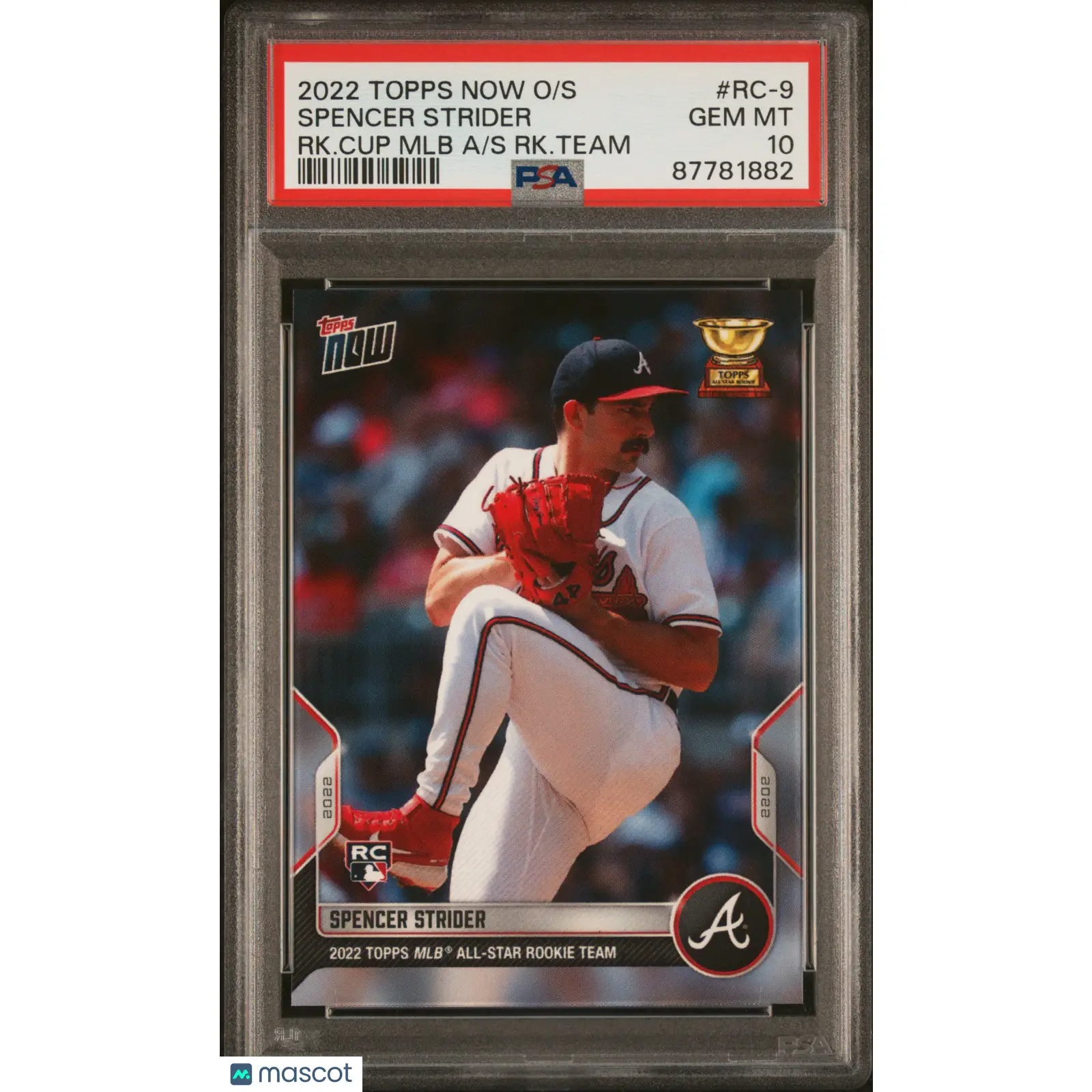 Spencer Strider PSA 2022 Topps Now Rookie Cup All Star Rookie #RC 9 10 87781882