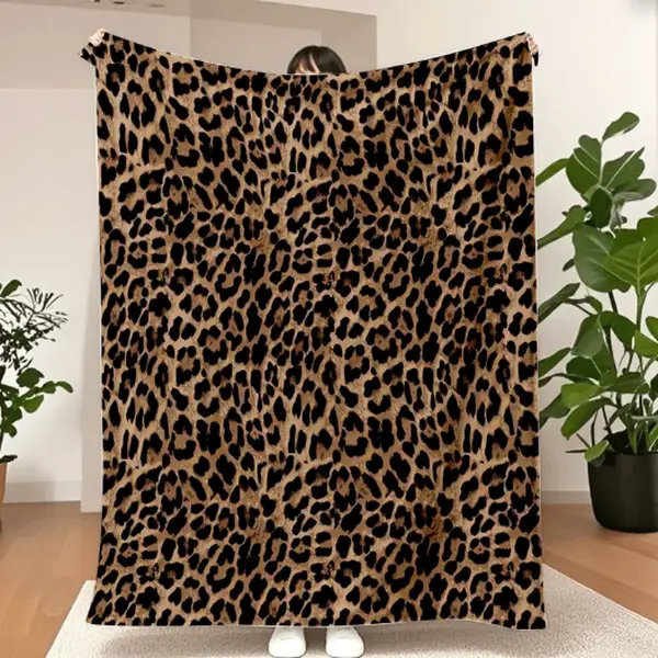 Cozy Leopard Print Flannel Throw Blanket - Super Soft, Lightweight, Double-Sided Cheetah Design for Bed, Sofa, Couch & Travel - 50x60 Inch, Anti-Pilling, All-Season Comfort for Adults & Youngsters, Allseason Blanket | Cheetah Pattern Blanket