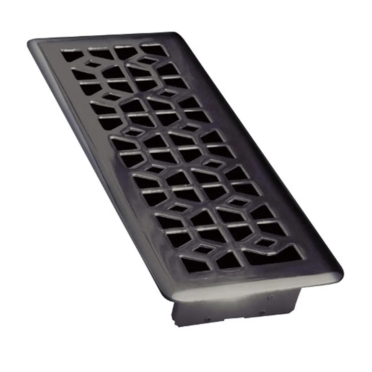 Truaire C166-VMB04X12 Victorian Metal Floor Register, Matte Black, 4" x 12", High-Quality Plating, Smoothglide Damper, 2 lbs