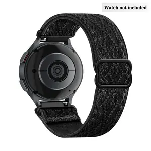 Diamond Pattern Replacement Strap for Smartwatches, 11 Colors Available, Stylish Skin-Friendly Nylon Band in 20/22mm