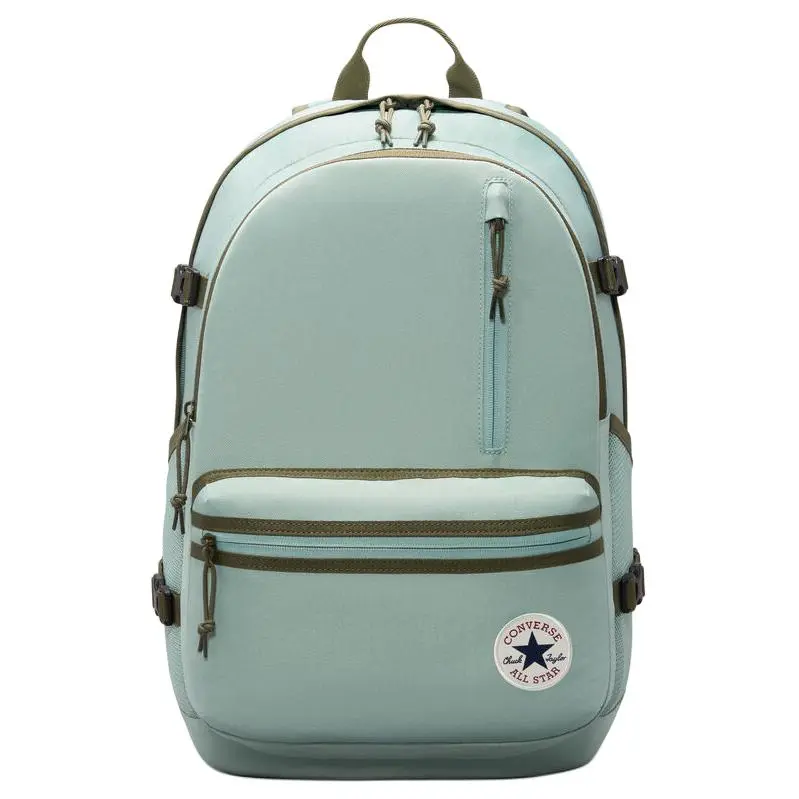Converse Straight Edge Unisex 26L Sporty Zipper Polyester Backpack, Green