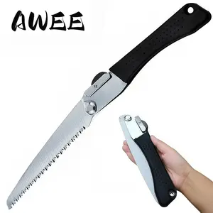 8-Inch Portable Folding Hand Saw - SK5 Steel Hard Teeth for Pruning Camping Gardening Woodworking