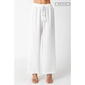 Waitlist 3/20 ♥ Maggie High Waist Wide Leg Pants White