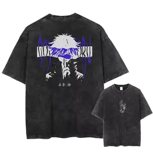 2026 Anime Jujutsu Kaisen Nanami Kento Printed T-shirt Men's and Women's Washed T-shirt High Quality Vintage 100%Cotton T-shirt 3
