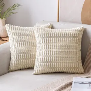 Corduroy Pillow Wheat Grain Cushion Cover Solid Color Nordic Sofa Pillow Cover Cushion Cover Soft Cushions