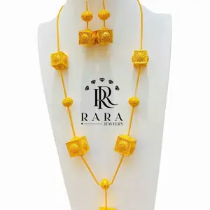 Gold Plated Necklace Set with Earrings - Elegant and Durable